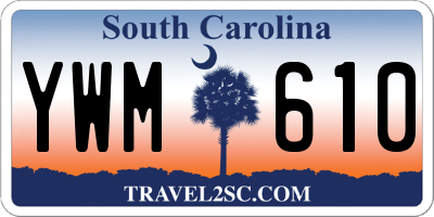 SC license plate YWM610