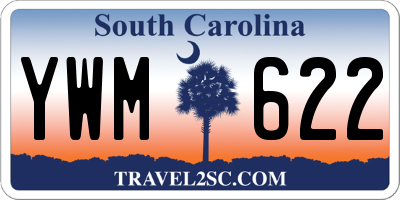 SC license plate YWM622