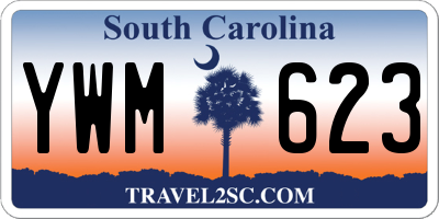 SC license plate YWM623