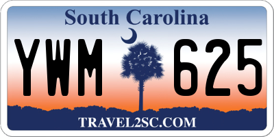 SC license plate YWM625