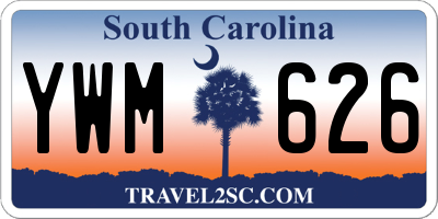 SC license plate YWM626
