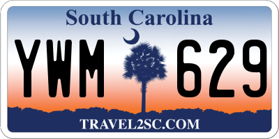 SC license plate YWM629