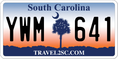 SC license plate YWM641
