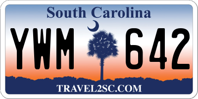 SC license plate YWM642