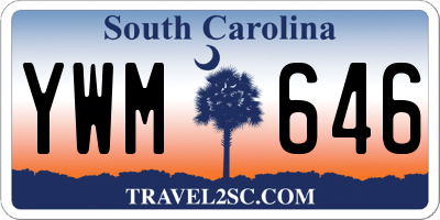 SC license plate YWM646