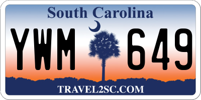 SC license plate YWM649