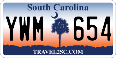 SC license plate YWM654