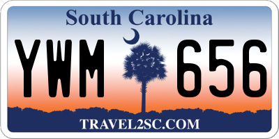 SC license plate YWM656