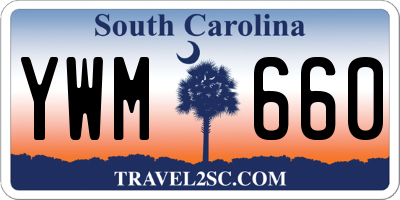 SC license plate YWM660