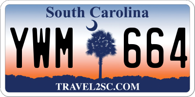 SC license plate YWM664