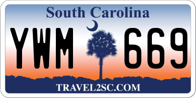 SC license plate YWM669