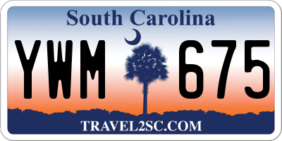 SC license plate YWM675