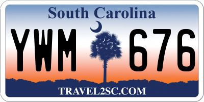 SC license plate YWM676