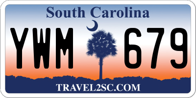 SC license plate YWM679
