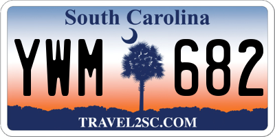 SC license plate YWM682