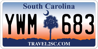 SC license plate YWM683