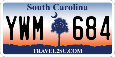 SC license plate YWM684