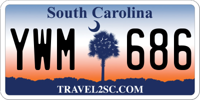 SC license plate YWM686