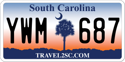 SC license plate YWM687