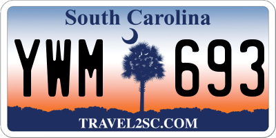 SC license plate YWM693