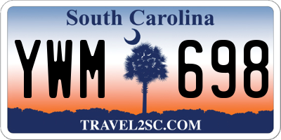 SC license plate YWM698