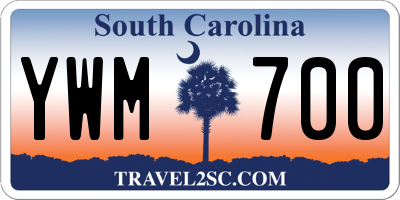 SC license plate YWM700