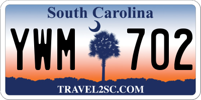 SC license plate YWM702