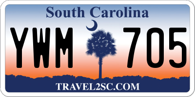 SC license plate YWM705