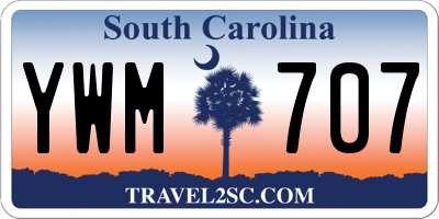 SC license plate YWM707