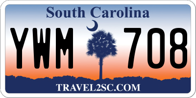 SC license plate YWM708
