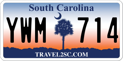SC license plate YWM714