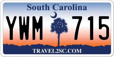 SC license plate YWM715
