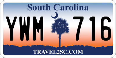 SC license plate YWM716