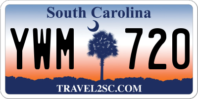SC license plate YWM720