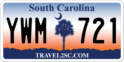 SC license plate YWM721