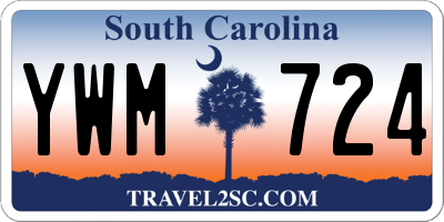 SC license plate YWM724