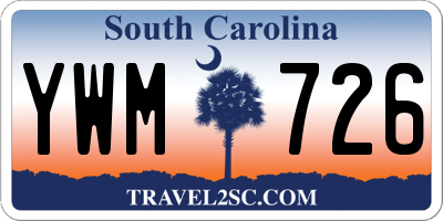 SC license plate YWM726