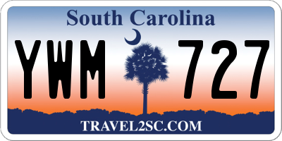 SC license plate YWM727