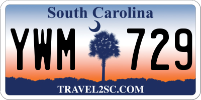 SC license plate YWM729
