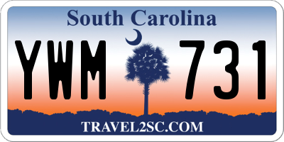 SC license plate YWM731