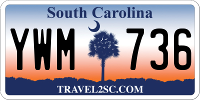 SC license plate YWM736