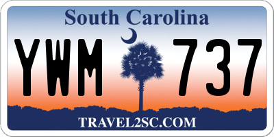 SC license plate YWM737