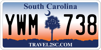 SC license plate YWM738