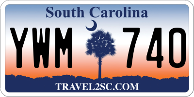 SC license plate YWM740