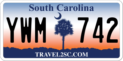 SC license plate YWM742