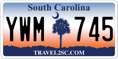 SC license plate YWM745