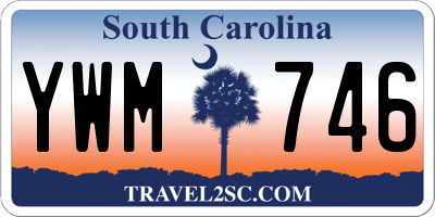 SC license plate YWM746