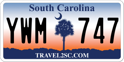 SC license plate YWM747