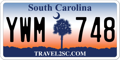 SC license plate YWM748