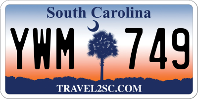 SC license plate YWM749